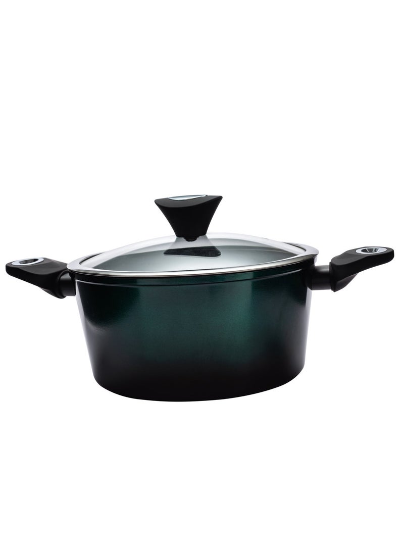 بيرفكت كيتشن طقم قدور أواني للطهي مصبوبة مطلية طبيًا مكون من 7 قطع باللون الأخضرتتكون من طاجن 16 سم, طاجن 24 سم, مقلاة 28 سم, طاجن 28 سم و3 أغطية - Image 4